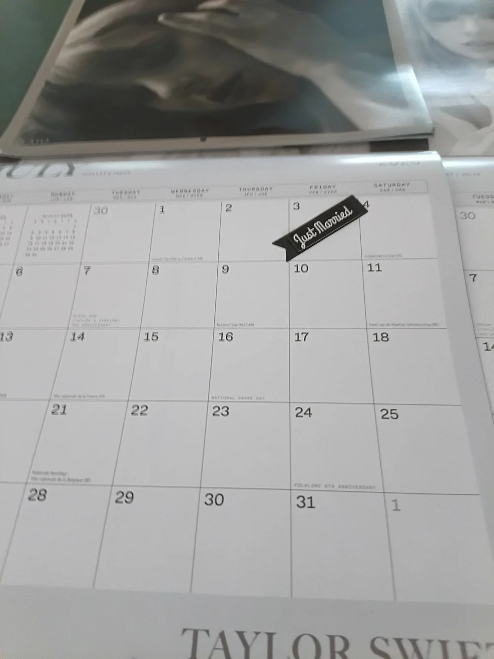Taylor Swift 2026 Wall Calendar - Home Office 3 Calendar Lot